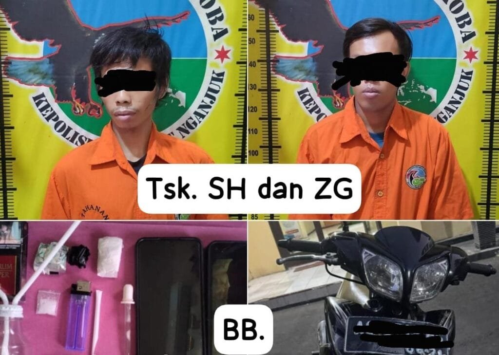 Satresnarkoba Polres Nganjuk Tangkap Dua Tersangka Kasus Narkotika