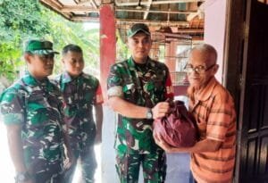 Peringatan HUT ke- 79 TNI, Kodim Bojonegoro Salurkan Bantuan Sosial Sembako