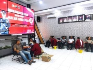 HUT Humas Polri Ke-73, Polres Bojonegoro Gelar Donor Darah