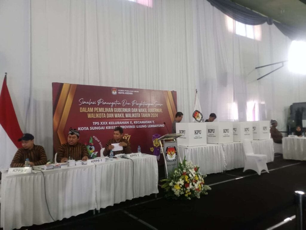 Libatkan 400 Pemilih, KPU Kota Kediri Gelar Simulasi Pemilu 2024