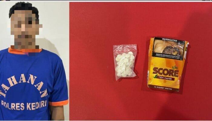 Pengedar Narkoba Diringkus Buser Satresnarkoba Polres Kediri