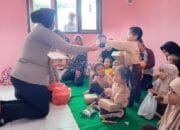 Polres Nganjuk Salurkan 100 Paket Makanan Bergizi Gratis untuk Siswa SDN 1 Munung