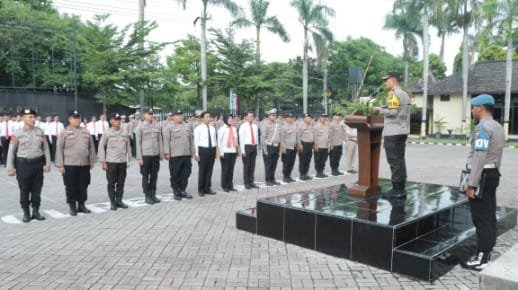 Apel Besar Polres Nganjuk: Kapolres Tekankan Pengamanan Humanis dan Kesiapsiagaan Menjelang Puasa