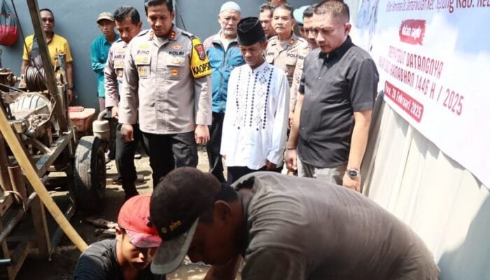 Polres Kediri Berikan Bantuan Sumur Bor ke Desa Damarwulan