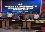 Operasi Pekat Semeru 2025, 21 Tersangka Berhasil Diamankan Polres Kediri Kota
