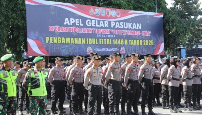 Siaga Penuh, Polres Kediri Kerahkan Ratusan Personel Amankan Lebaran 2025