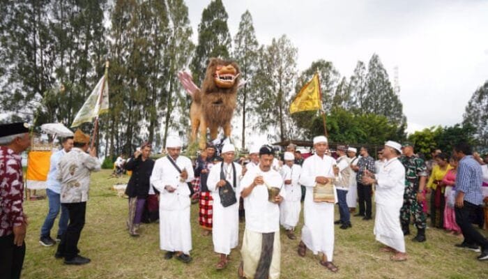 Upacara Tawur Agung Menjelang Hari Raya Nyepi 1947 Saka di Kota Batu