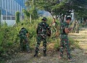Anggota Kodim Lamongan Bersih-bersih Pangkalan