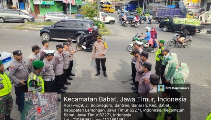 TNI POLRI Tingkatkan Keamanan Arus Balik Lebaran di Lamongan