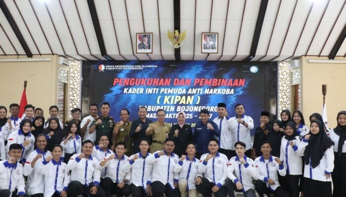 Pengurus Kelompok Inti Pemuda Anti Narkoba di Kukuhkan Wabup Bojonegoro