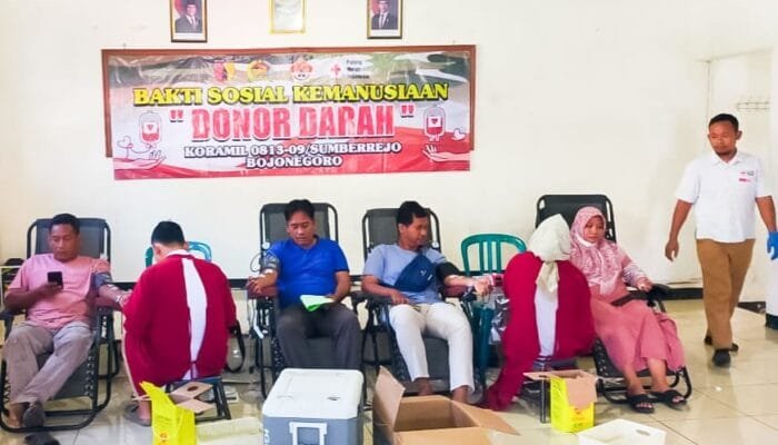 Koramil Sumberrejo Bojonegoro Gelar Donor Darah