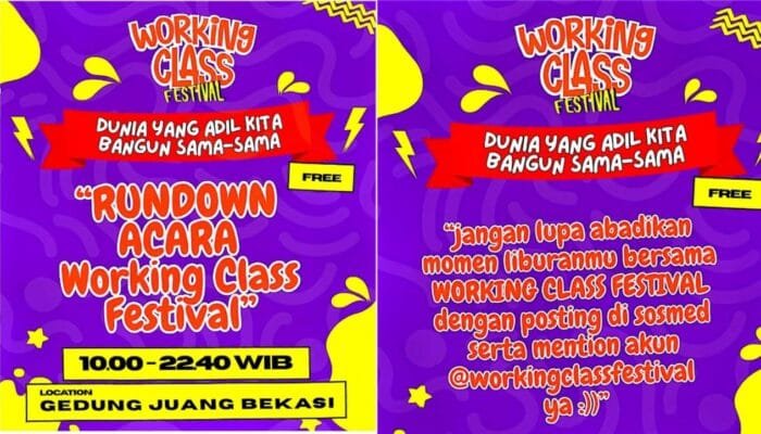 Festival Kelas Pekerja 2025 Siap Guncang Bekasi, Ini Agendanya