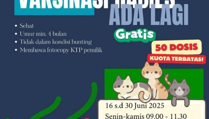 Vaksin Rabies Gratis Bojonegoro Ditambah, Buruan Daftar, Cuma 50 Dosis