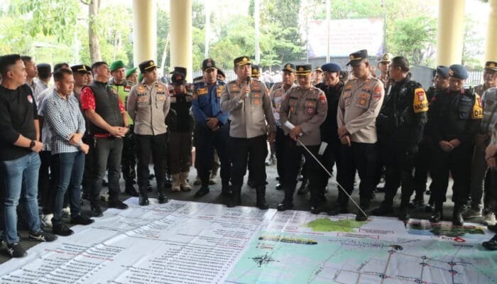 Pengamanan Super Ketat, Pengesahan PSHT di Nganjuk Libatkan Ribuan Aparat