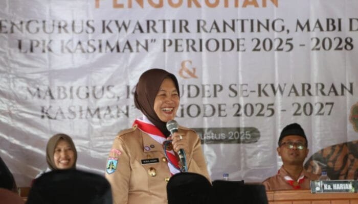 Nurul Azizah Resmi Lantik Pengurus Pramuka Kasiman, Tegaskan Pentingnya Legalitas Organisasi