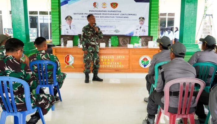 TMMD 125 Bojonegoro Tak Hanya Infrastruktur, Linmas Desa Soko Jadi Fokus Pembinaan