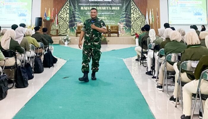 Bangun Jiwa Nasionalis, Koramil Dander Latih Mahasiswa Bojonegoro Lawan Ancaman Proxy War