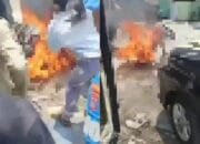 Terduga Pencuri Motor di Jojoran Surabaya Nyaris Tewas Dibakar Warga