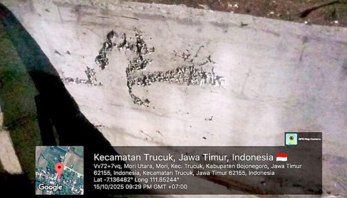 Pekerjaan Jembatan Trucuk Bojonegoro Dikeluhkan Warga: Corannya Grongong, Takutnya Tak Tahan Lama