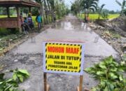 Tak Lagi Licin dan Bergelombang, Jalan Desa Sambongrejo Bojonegoro Dibangun Rigid Beton
