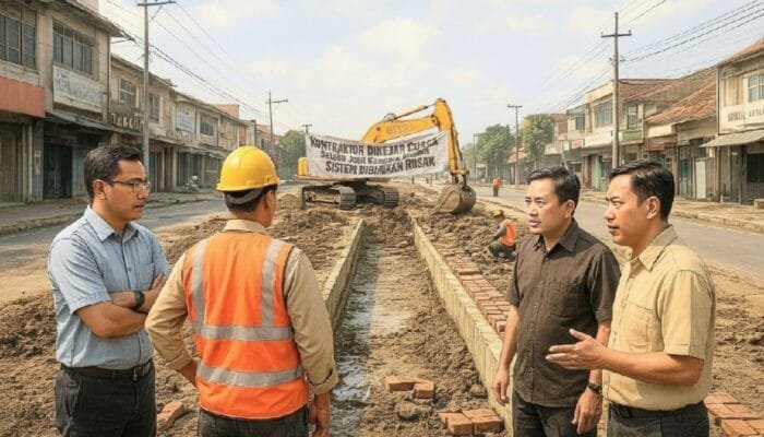 Proyek Dikejar Hujan, Dikejar Waktu, Dikejar Kritik, Bojonegoro Kapan Berbenah