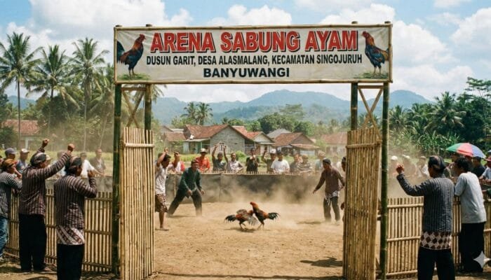 AJ Diduga Pengelola Sabung Ayam Garit Banyuwangi, Kok Bisa Kebal Hukum