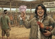 ‎Praktik Judi Sabung Ayam di Prambon Kembali Aktif, Kamim Gondrong Eksis Kembali