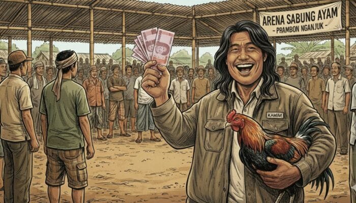 ‎Praktik Judi Sabung Ayam di Prambon Kembali Aktif, Kamim Gondrong Eksis Kembali