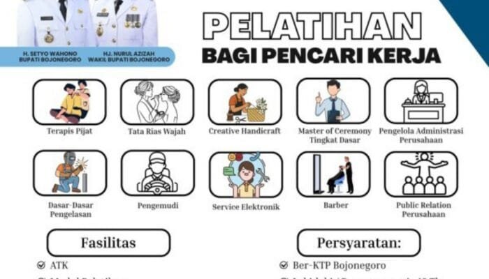 Warga Bojonegoro Wajib Tahu, Pelatihan Gratis Disperinaker Dibuka, Kuota Terbatas