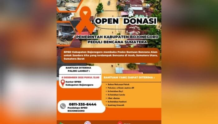 Solidaritas Bojonegoro Mengalir ke Sumatera, Yuk Ikut Donasi