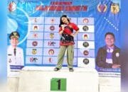 Dua Nomor, Dua Medali, Adilia Azka Jadi Bintang Kejurkab Karate Bojonegoro