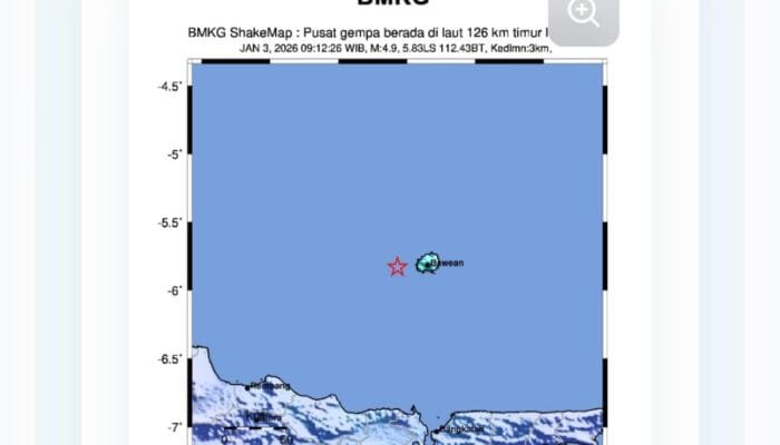 Gempa di Tuban, BMKG Pastikan Tidak Ada Ancaman Tsunami