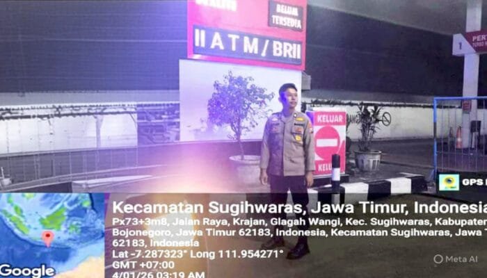 Antisipasi Kejahatan Jalanan, Polisi Sugihwaras Bojonegoro Hadir di Malam Hari