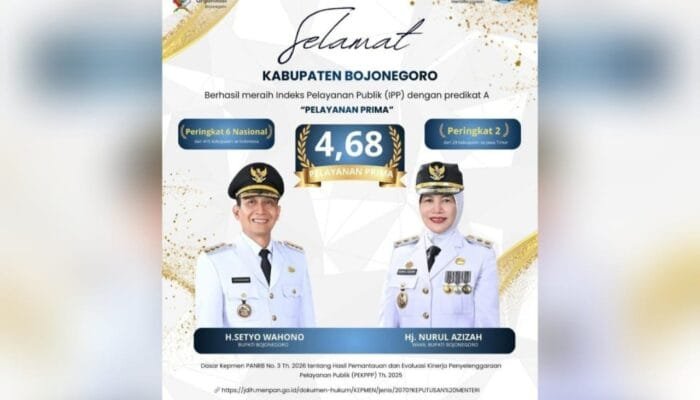 Pelayanan Publik Bojonegoro Diapresiasi Nasional, Ini Buktinya
