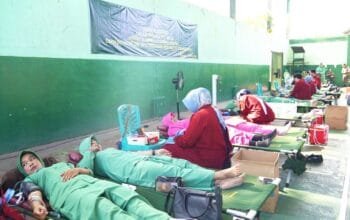 HUT Persit ke-80, Ratusan Peserta Donor Darah di Kodim Bojonegoro