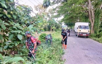 Gotong Royong Lintas Sektor, Jalan Vital Laren–Blimbing Lamongan Dirapikan