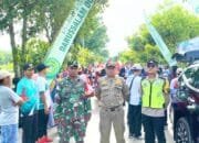 Kapolsek Sumberrejo Bojonegoro Turunkan Personel, Pastikan Parade Santri Aman dan Kondusif