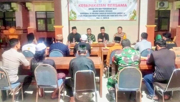 Ramadhan 1447 H, Perguruan Silat se Kecamatan Sarirejo Lamongan Bersatu Cegah Konflik