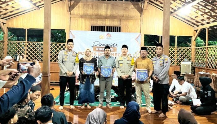 Momen Hangat Ramadan, Polres Bojonegoro Rangkul Anak Yatim dan Insan Media