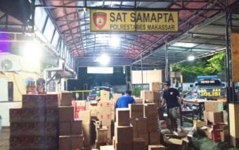 Nekat Jual Eceran Tanpa Izin, Gudang Miras di Makassar Disikat Polisi