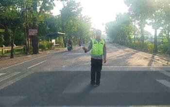 Antisipasi Laka Lantas, Polsek Balen Bojonegoro Pantau Ketat Titik Rawan