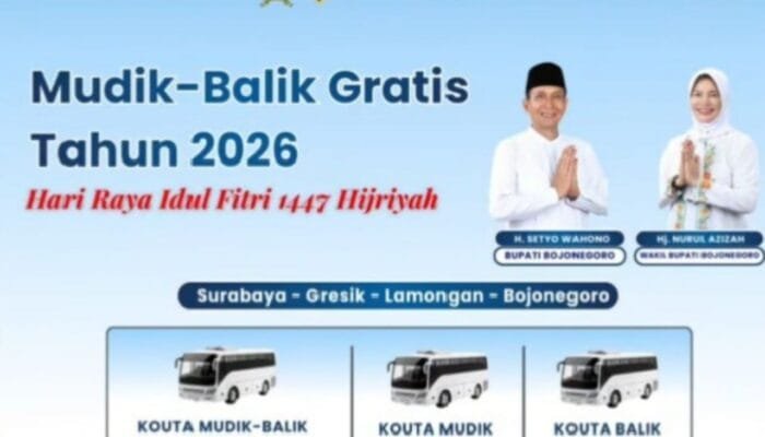Mudik Gratis Bojonegoro 2026 Dibuka, Simak Cara Daftar dan Rutenya di Sini