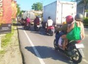 Jalan Kapas Bojonegoro Mulai Macet di H+3 Lebaran, Pengendara Harap Sabar
