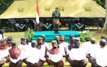 Ratusan Pelajar Bojonegoro Ikut Persami KKRI, Ini Pesan Penting Dandim