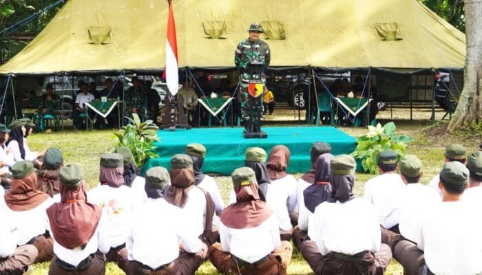 Ratusan Pelajar Bojonegoro Ikut Persami KKRI, Ini Pesan Penting Dandim