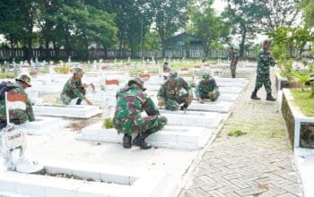 Kodim Lamongan Turun Tangan, TMP Kusuma Negara Kinclong Lagi