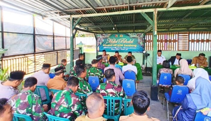 Sinergi Makin Kuat, Halal Bihalal TNI Sambeng Lamongan Satukan Semua Elemen