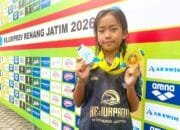 Kejutan dari Ponorogo, Alifia Borong 4 Medali di Kejurprov Renang Jatim