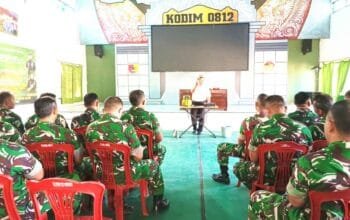Prajurit Kodim Lamongan Dilatih Tangani Kebocoran Gas dan Kebakaran