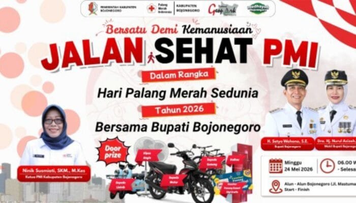Catat Tanggalnya, Jalan Sehat PMI Bojonegoro Akan Digelar Minggu Pagi, Banyak Hadiah Fantastis